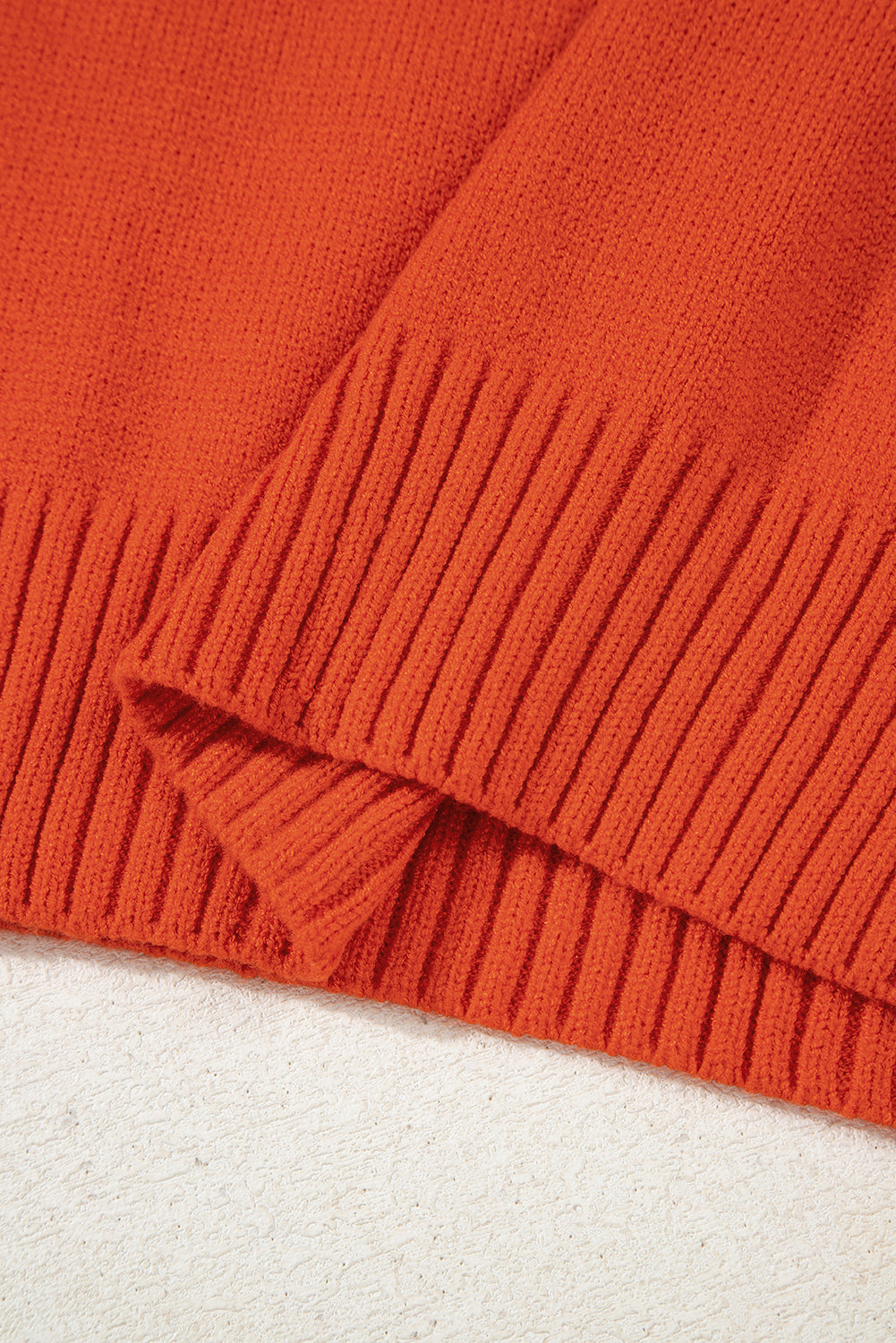 Flamingo Collared V Neck Ribbed Edge Sexy Elegant Sweater