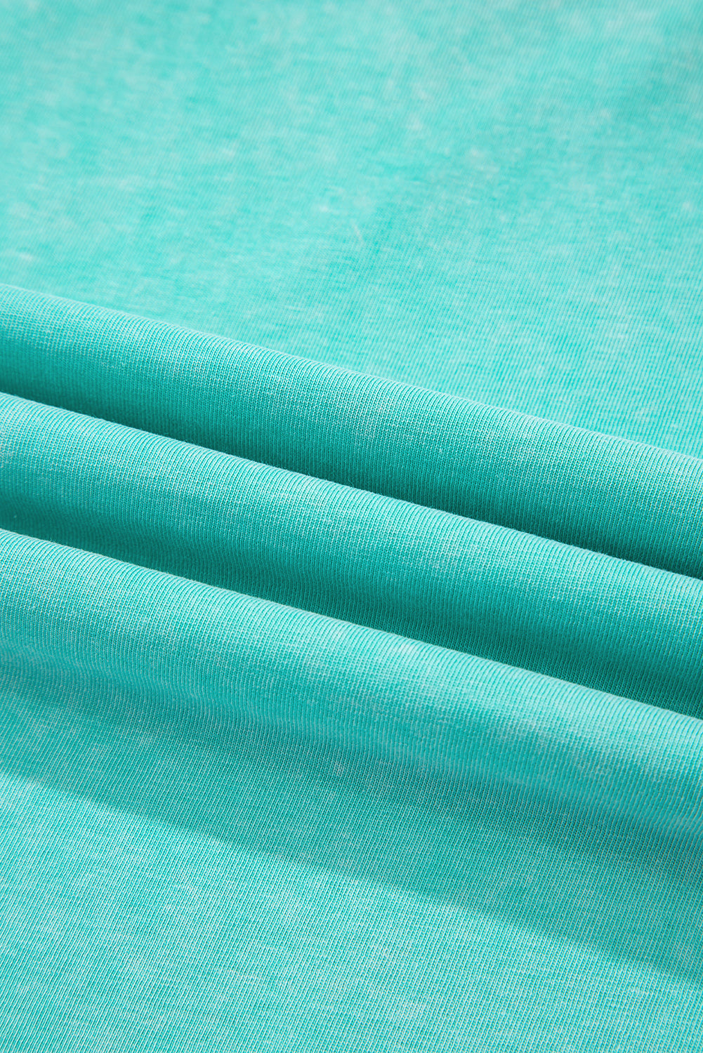Mint Green Acid Wash Star Patched Rolled Trim Pants Set