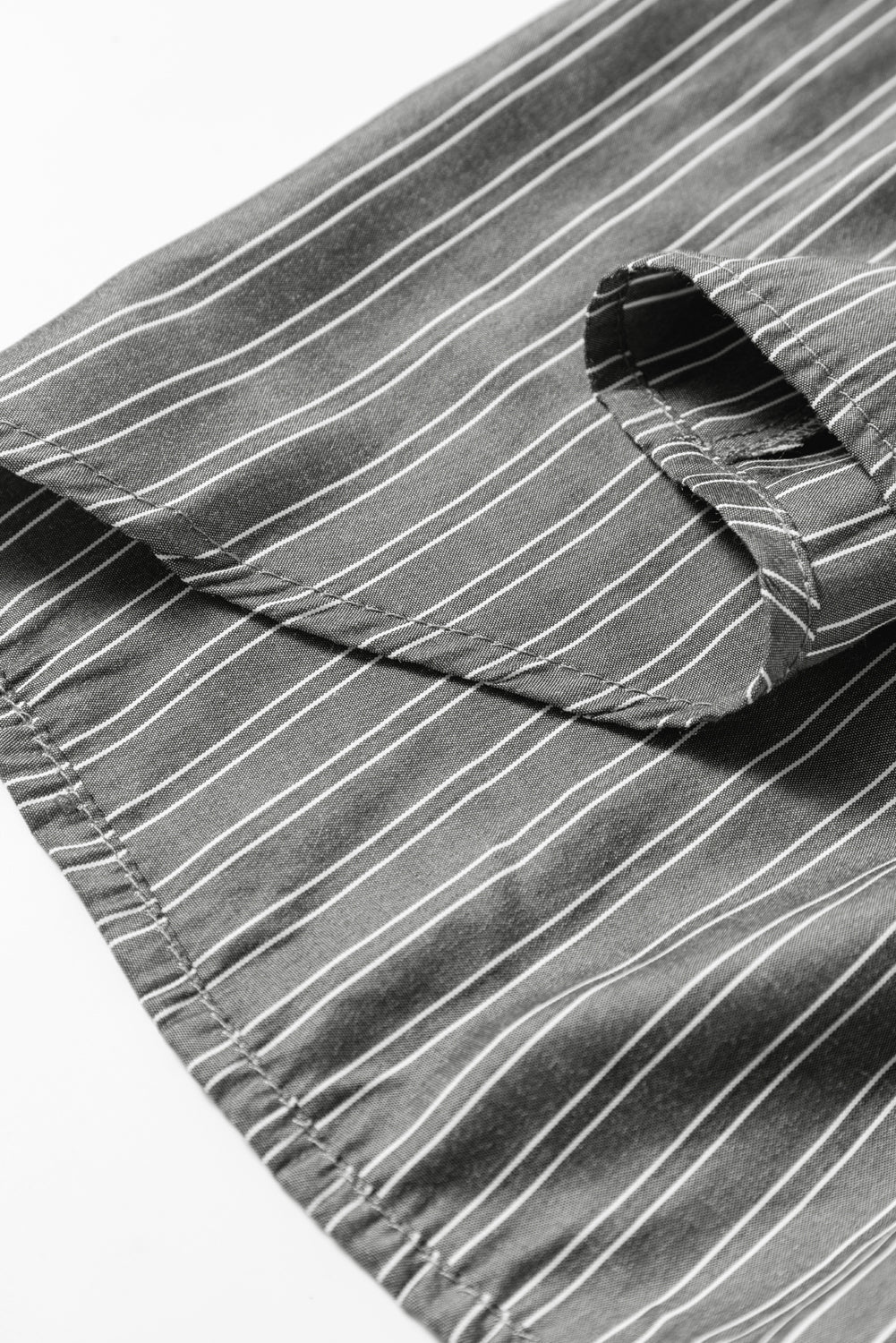 Green Stripe Button Up Oversized Casual Shirt